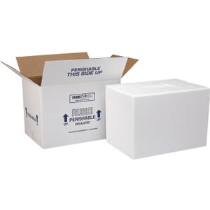 Polar Tech 227C Thermo Chill Insulated Carton with Foam Shipper, Medium, 15.5" Length x 13.75" Width x 10.5" Depth, 2 Count (Pack of 1)