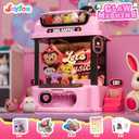 Joyfox Large Y2K Claw Machine for Kids and Teens, Remote Control Arcade Prize Grabber with Detachable Control Panel, Lights and Music, Kawaii Room Decor Gift, 2 Pack
