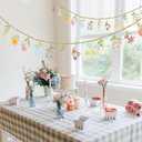 2PCS Wildflower Garland Banner, Wildflower Party Decorations Floral Grland for Baby in Bloom Baby Shower Bridal Shower Spring Tea Party Wild One Birthday Easter Mother's Day Decorations