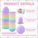 12 Pack 6" Pastel Flocked Easter Eggs Empty Large Fillable Easter Eggs Assorted Colors Plastic Fillable Eggshells Party Favors for Filling Treats Basket Stuffers Table Centerpieces Decor