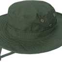 Sun Hats for Men Women Boonie Hat UPF 50+ Bucket Hat Wide Brim UV Protection Fishing Hiking Safari Outdoor Hats (1pack-green)