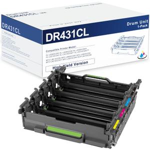 DR431CL Drum Unit 30,000 Pages DR-431CL Replacement for Brother DR431 Work with MFC-L8900CDW Drum HL-L8360CDW HL-L8260CDW MFC-L8610CDW(DR 431CL 1-Pack; Toner Not Included) (Multicolor)
