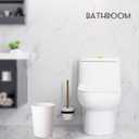 UUJOLY Small Trash Can Wastebasket Garbage Can Container Bins for Bathrooms, Laundry Room, Kitchens, Offices, Kids Rooms, Dorms (White)