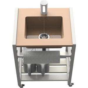 Bathroom Vanity Sink, Portable Sink Wash Station with Electronic Faucet, Adjustable Height, Dual Water Tanks Ideal for Home, Camping, Art & Pottery Studios (Large Tank), 18.5 x 22 x 30 inches
