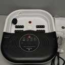 Collapsible Foot Spa with Heat, Bubble, Red Light & Temp Control - Foot Bath Massager with 8 Shiatsu Massage Rollers, Pumice Stone & Timer, Soaking Tub for Relaxation & Pain Relief - Gifts Ideas (Dark Black)