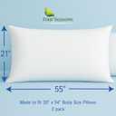 Body Size Pillow Protector – Allergy Pillow Cover Waterproof Hypoallergenic Dust Allergen Proof Zippered Encasement,  21W*55L
