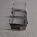 Madesmart Plastic 2-Compartment Storage Tote with Handles and Dry-Erase Area, Portable Fridge and Cabinet Condiment Caddy, Clear/Gray (12.19 x 5.69 x 4.38 in (30.96 x 14.45 x 11.11 cm))