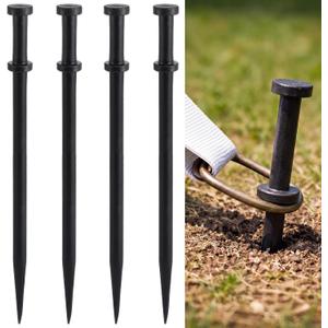 4 Pack Double Head Steel Stakes 3/4 x 36 Inch Heavy Duty