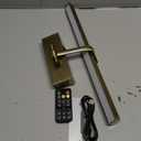 5000mAh Picture Light Battery Operated,15.7In Antique Bronze Wireless Rechargeable Picture Light 3 Colors Dimmable Art Light with Remote Timer for Paintings,Gallery