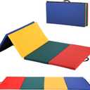 Gymnastics Tumbling Mats Portable Gymnastics Mat Folding Tumbling Mat Thick Yoga Mat Exercise Mat with Carrying Handles for home Workout outdoor Yoga Gymnastic (4'x8'x2", CM-4)