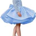 ABAO SISTER Short Little Girls Pageant Dresses for Wedding Kids First Communion Puffy Ball Gown (12, Blue)