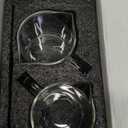 Mcupper 2 Pack Espresso Cups 4 OZ, Double Spouts Cups with Handle and 2 Stainless Steel Spoons, Espresso Shot Glasses, Milk Cup, Clear Glass for Espresso Machine