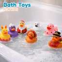 4E's Novelty Rubber Ducks for All Holidays, Bulk Pack of 42 - Includes 6 of Each Holiday, Patriotic July 4 Ducks, Halloween Ducks, Bath Toys for Kids, Gift for Jeep Owners, Jeep Ducking
