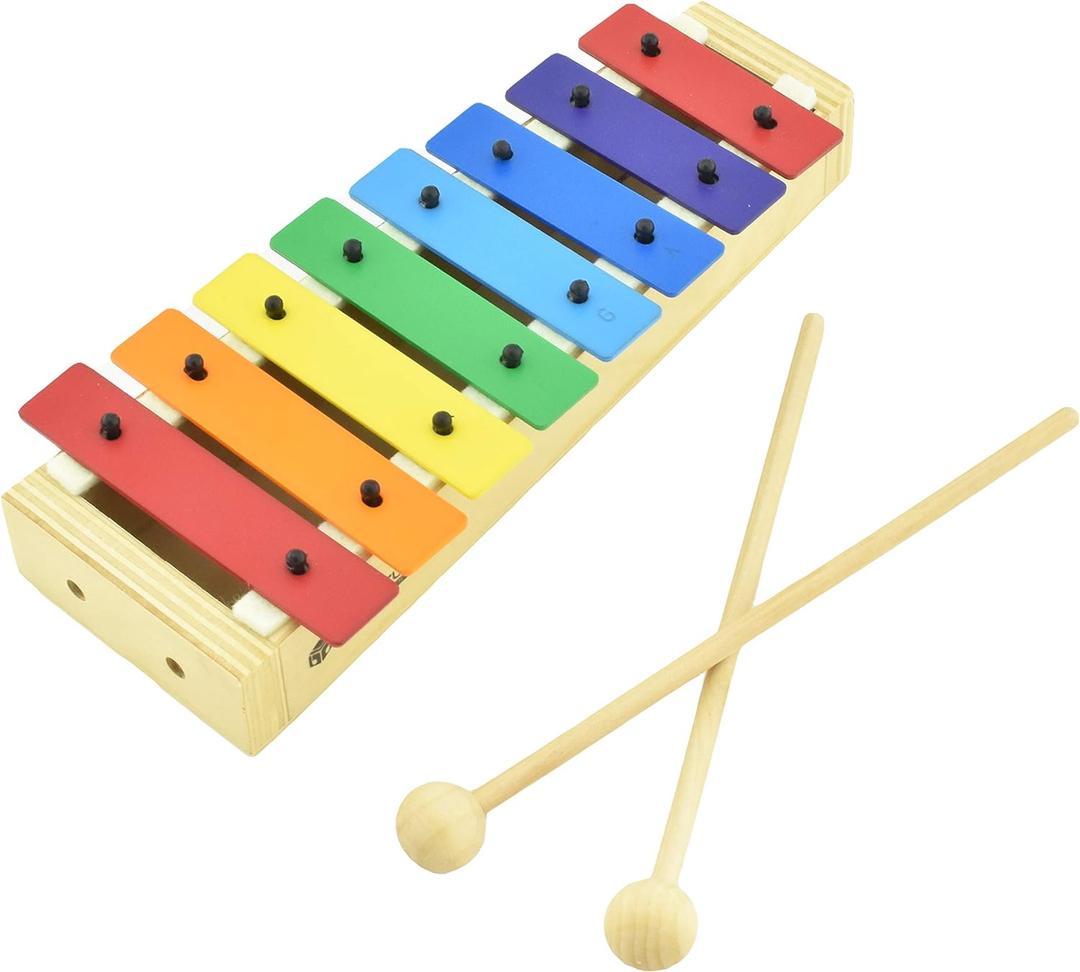 MUSICUBE Xylophone for Kids Wood Xylophone with Mallets Orff Music Instrument for Educational& Preschool Learning Baby Percussion Kit with Professional Tuning for Toddlers Gift Choice for Children age (50803)