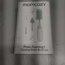 Momcozy Bottle Brush Kit, Innovative Push-Press Design for Better Cleaning - Baby Bottle Cleaner Brush for Baby Bottle, Breast Pumps, Nipples, and More - Can Generate Foam for Better Cleaning, Green (Press Bubble Style)