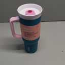 Owala Stainless Steel Triple Layer Insulated Travel Tumbler with Spill Resistant Lid, Straw, and Carry Handle, BPA Free, 40 oz, Dusty Pink