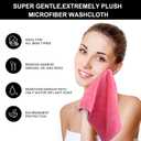 SINLAND Microfiber Facial Cloths Fast Drying Washcloth 12inch x 12inch Dark pink 6 pack