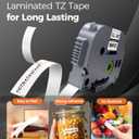 Compatible for Brother TZe-231 TZe231 P Touch Label Maker Tape 12mm 0.47 Laminated White Tz Tape Work with PT-D220 D210 D202 H110 D200 D400 1280 D610BT 1880 1830 Refills, Ptouch TZe 1/2", 10-Pack