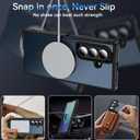 Magnetic Stand for Samsung Galaxy Z Fold 7 Case, [Fit for MagSafe] Upgraded Military Grade Drop-Proof Fold 7 Cases with Ring Holder Support Wireless Charging, Black