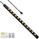 SURAIELEC 12 Outlet Long Power Strip with 15ft Cord, 1020J Surge Protection