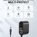 WUKUR 9V 2A Power Adapter for Crosley Record Player Power Cord, Charger for Crosley Cruiser Portable Turntable Record Player CR8005A CR221 CR8005C I II III Series, 5.9ft Cable (Not for 5V or 12V)