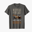 Weekend Forecast Cigars with Chance Bourbon Tshirt Gift Men T-Shirt (2XL)