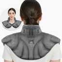 Microwavable Heat Pad for Neck and Shoulders, Weighted Microwave Moist Heating Wrap for Pain Relief Sore Muscle Stress Tension, Heated Wrap with Aromatherapy, Hot & Cold Compress, Grey