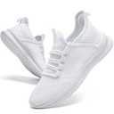 ZASJDG Running Shoes for Men Slip on Walking Shoes Lightweight Athletic Gym Workout Sneakers White Size 6.5