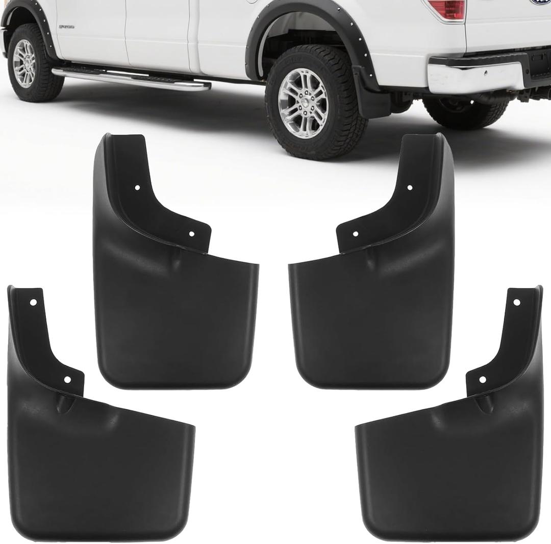 Mud Flaps for Ford F150,Front & Rear Splash Guards, Compatible with Fender Flares,4PCS (Ford F150 2004-2014 with Fender Flares)