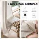 MAIHER 100 Inch Extra Wide Pinch Pleated Curtains, Light Filtering Natural Linen Semi Sheer Curtains 96 Inches Long for Living Room Soft Drapery Pinch Pleat Drapes with Hooks (1 Panel, 100 W x 96 L)