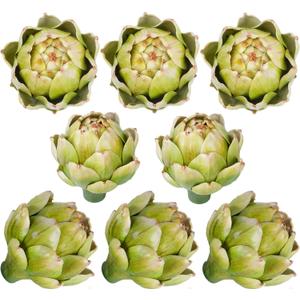 Notakia 8Pcs Green Large Faux Artichokes for Decoration Bowl Fillers Fake Fruit Artificial Artichokes that Look Real Realistic Fake Vegetable Decor for Home Kitchen Table Party Centerpiece
