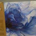 Blue Flower Canvas Wall Art Abstract Floral Prints Painting 40x20 Inch