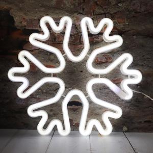 Snowflake Neon Signs Christmas Decorations, White Snowflake Shaped Lamp USB/Battery Operated Night Lights for Bedroom, Kids' Room, Nursery Room, Winter, Home Decor