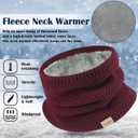 HYUET Winter Neck Gaiter Men, Fleece Neck Warmer Windproof Face Scarf Mask Face Cover Neck Cover for Men Women Ski (2pcs-wine+dark Grey)