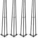 16Inch Hairpin Table Legs for Furniture Set of 4, Furniture Legs,Sturdy Cast lron Modern Metal Desk Legs,1300lbs Load Capacity for Coffee Table,Dresser Legs Night Stand Desk BenchDesk (Black)