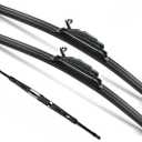 3Pcs for Dodge Caliber Windshield Wiper Blades 2007 2008 2009 2010 2011 2012 Dodge Caliber, Original Equipment Automotive Replacement Windshield Wiper Blades - 24"/17"/11" (Set of 3) U/J HOOK