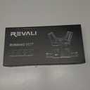 REVALI Running Vest, USA Original Patent, Zip Reflective Running Vests with 500ml Hydration Bottle, Adjustable Waistband & Breathable Material, Chest Pack Gear Phone Holder for Men & Women (Small-Medium, Black)