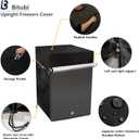 Bitubi Upright Freezers Cover,Outdoor Refrigerator Cover,– Waterproof, Dustproof, Sun-Proof, 22" W x 23" D x 34" H. Suitable for most 3.0 Cubic Compact Mini Freezer on market (Black)