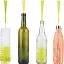ALINK 16 inch Long Bottle Brush Cleaner for Washing Wine/Beer/Sport Well/Thermos/Glass, Hummingbird Feeder and Long Narrow Neck Sport Bottles (Light Green)