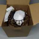 Battery Operated Hanging Outdoor Chandelier, Battery Operated Gazebo Pendant Light Outdoor Waterproof, No Wiring, Powered by 4 AA Batteries, for Gazebo, Porch, Pergola, Decor Lighting (2)