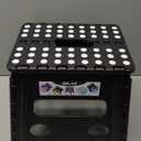 Delxo Folding Step Stool 13 Inch 2 Pack, Black Non-Slip Foldable Stools for Kids & Adults Up to 300 LBS, Step Stool with Handle, Lightweight for Kitchen/Bathroom/Bedroom/Garden