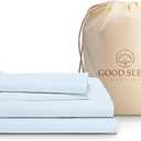 Good Sleep Bedding King Sheets Sets - 4 Pc, 100% Egyptian Cotton King Size Sheets Set, 1000 TC Luxury King Sheets Deep Pocket 16 Inch, Soft Hotel Style Sheets King Size with Pillowcases - Light Blue