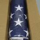 Barcetine American Flag with Pole - Includes 6ft Heavy Duty Flag Pole Holder for Outside House,3x5 Embroidered US Flag and Wall Mount Bracket,Tangle Free Flagpoles Kit for Porch,Fence,Outdoor (Black)