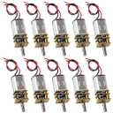 Coliao 10pcs DC 3V6V Mini N20 Gear Motor Slow Speed Full Metal Gearbox Micro Motor with Terminal for Smart Car DIY RC Toys