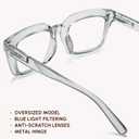 IBOANN Oversized Blue Light Glasses for Woman, Funky Fashion Glasses With Preppy Look, Reduce Screen Fatigue Computer Glasses