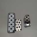 3 Pcs Automatic Foot Pedal Pads Foot Accelerator Pedal Covers for Subaru Forester 2006-2018 Stainless Steel Silver Tone