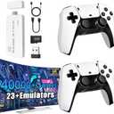 2026New Wireless Retro Game Console 23 Simulators and Over 40,000 Games Plug and Play 4K HD HDMI TV Game 2.4G Wireless Controllers(128G)