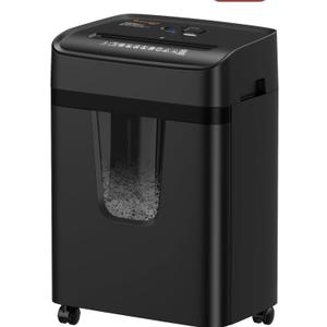 Bonsaii 12 Sheet Paper Shredder for Home Office, Heavy Duty Cross Cut Shredder with 5.5 Gal Pullout Bin, Home Shredder for CDs/Credit Card/Document/Mail, P-4 Security Level