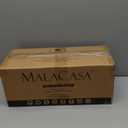 MALACASA 24 OZ Cereal Bowls, Porcelain Soup Oatmeal Bowls Set of 6, White Kitchen Ceramic Serving Bowl wtih Black Rim, Dishwasher Microwave Oven Safe, White, Series LUNA