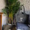 Molly Moon Tote Bag for Women, Quilted Plaid Tote Bag with Zipper, Quilted Cotton Shoulder Bag for Women, Lightweight Green Plaid bag for College, Travel, Daily, Women's Gifts for Sister Teachers